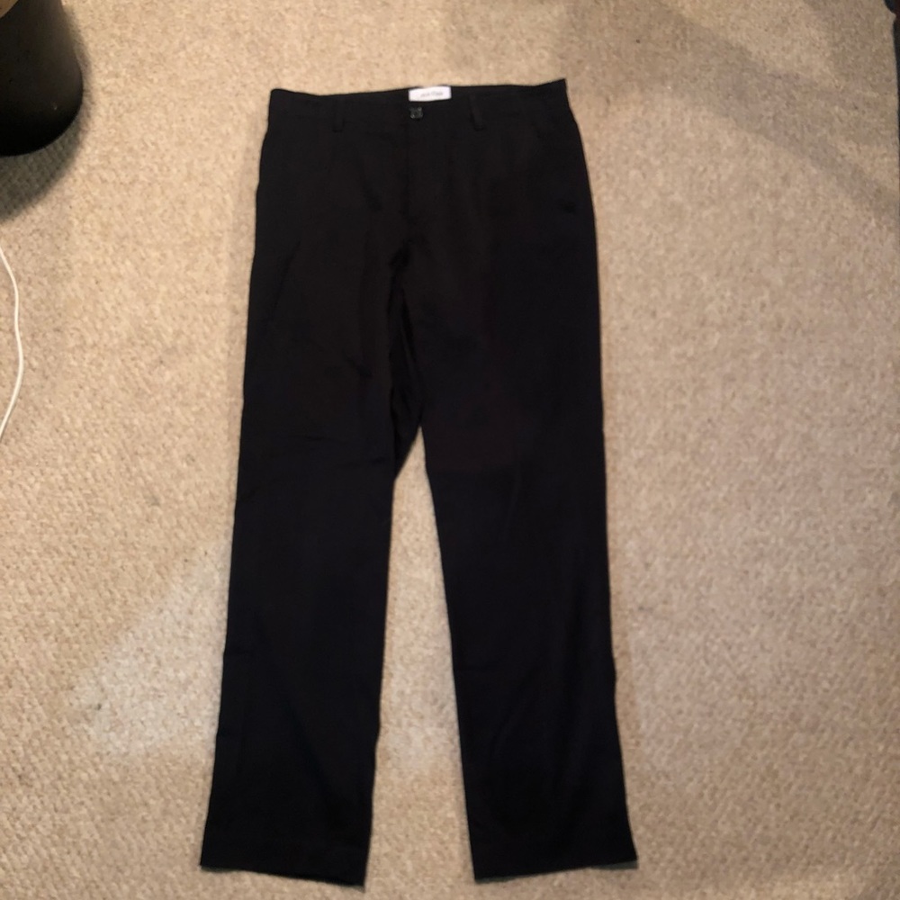 CALVIN KLEIN Black Slim Fit Dress Pants